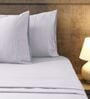 Silver Grey 400TC Solid Embroidery Superking Bedsheet with 2 Pillow Covers Silver Grey 400TC Solid Embroidery Superking Bedsheet with 2 Pillow Covers