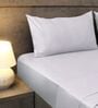 Silver Grey 400TC Solid Embroidery Superking Bedsheet with 2 Pillow Covers Silver Grey 400TC Solid Embroidery Superking Bedsheet with 2 Pillow Covers