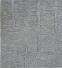 Silver Grey Geometric Wool And Cotton 8 X 5 Feet Hand Tufted Carpet