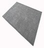 Silver Grey Geometric Wool And Cotton 8 X 5 Feet Hand Tufted Carpet