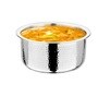 Silver Hammered Triply Stainless Steel 16cm Induction and Gas Stove Friendly Tope/Patila with Lid