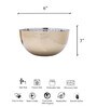 Silver Hand Hammered l Ltr Metal Serving Bowl