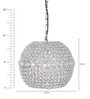 Gary Silver Crystal Hanging Light