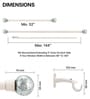 Silver Iron Solid (144 Inches) Curtain Rod with Accessories