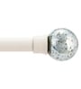 Silver Iron Solid (144 Inches) Curtain Rod with Accessories