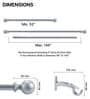 Silver Iron Solid (144 Inches) Curtain Rod with Accessories