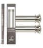 SilverIron Solid (144 Inches) Curtain Rod with Accessories (Pack of 2)