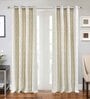 Silver Iron Solid (144 Inches) Curtain Rod with Accessories