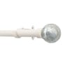 Silver Iron Solid (144 Inches) Curtain Rod with Accessories