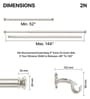 SilverIron Solid (144 Inches) Curtain Rod with Accessories (Pack of 2)