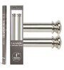 SilverIron Solid (66 Inches) Curtain Rod with Accessories (Pack of 2)