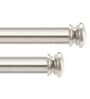 SilverIron Solid (66 Inches) Curtain Rod with Accessories (Pack of 2)