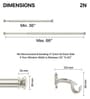 SilverIron Solid (66 Inches) Curtain Rod with Accessories (Pack of 2)