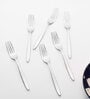 (Set Of 6) Silver Luxe 304 Food Grade Stainless Steel Silver Fork