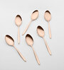 (Set Of 6) Silver Luxe 304 Food Grade Stainless Steel Silver Rose Gold Spoon