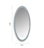 Silver Oval Shape LED Wall Mirror