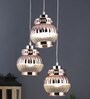 Silver Metal 3 Light Cluster Hanging Lights