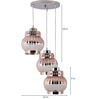 Silver Metal 3 Light Cluster Hanging Lights