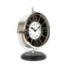 Spectra Silver Metal Analog Table Clock