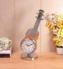 Octivia Silver Metal Analog Table Clock