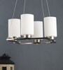Colonial Silver Metal Shaded Chandelier