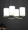 Colonial Silver Metal Shaded Chandelier