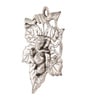 Silver Metal Handcrafted Wall Hanging Of Lord Ganesha On Creative Leaf