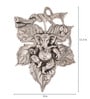 Silver Metal Handcrafted Wall Hanging Of Lord Ganesha On Creative Leaf