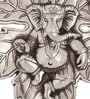 Silver Metal Handcrafted Wall Hanging Of Lord Ganesha On Creative Leaf