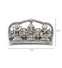 Silver Metal Laxmi Ganesha Saraswati Shining Religious Decorative Showpiece