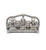 Silver Metal Laxmi Ganesha Saraswati Shining Religious Decorative Showpiece