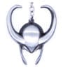 Silver Metal Loki Keychain