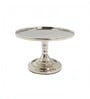 Silver Metal Pillar Candle Holders Set Of 2