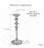 Silver Metal Taper Candle Holder
