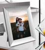 Silver Metal Wall Hanging/Table Top Photo Frame