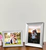 Silver Metal Wall Hanging/Table Top Photo Frames, Set of 2