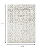 Silver Microfibre Geometric 4 x 6 Feet Hand Woven Carpet