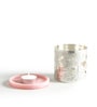 Silver Mogra Tealight Holder with Pink Base