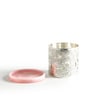 Silver Mogra Tealight Holder with Pink Base