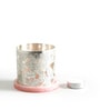 Silver Mogra Tealight Holder with Pink Base