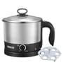 Silver Multi-Purpose Electric Kettle with Egg Boiler Rack