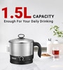 Silver Multi-Purpose Electric Kettle with Egg Boiler Rack