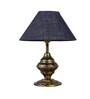 Groove Silver Natural Fiber Shade Night Lamp With Metal Base