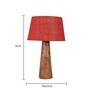 Silver Natural Fiber Shade Table Lamp With Brown Base