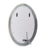 Silver Oval Shape LED Wall Mirror