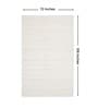 Silver Plain Solids Wool 6 x 9 Feet Machine Made Carpet