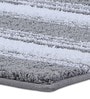 Silver Polyester 24X16 Inches Anti-Skid  Bath Mat