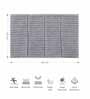 Silver Polyester 24X16 Inches Anti-Skid  Bath Mat
