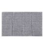 Silver Polyester 24X16 Inches Anti-Skid  Bath Mat