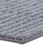 Silver Polyester 24X16 Inches Anti-Skid  Bath Mat